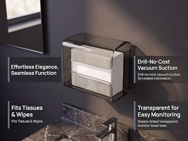 wall mounted tissue box holder