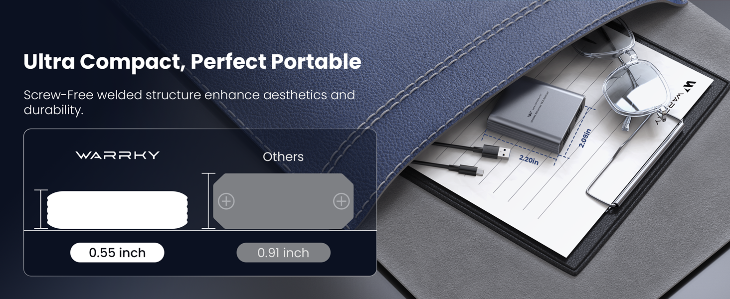 Ultra Compact, Perfect Portable: Screw-Free welded structure enhance aesthetics and durability