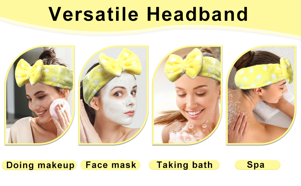 spa headband for washing face