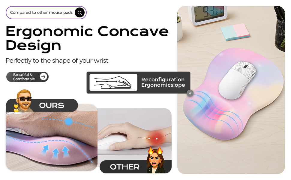 mousepad with wrist rest