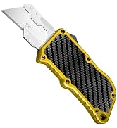 ainhue RU36 Retractable Utility Knife, 3.66 Inch Aluminum Ergonomic Handle with Pocket Clip, 5pcs...