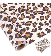 Larcenciel Cheetah Print Tissue Paper Roll | 17" x33', Brown Leopard Tissue Paper for Gift Bags &...