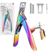 MelodySusie Acrylic Nail Clippers with 15pcs Magnet Sizers, Professional Nail Clippers Cutters fo...