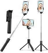 XIHAMA Selfie Stick Tripod,3 in 1 Extendable Selfie Stick with Wireless Remote,Portable Phone Tri...