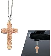 winterrock Cross for Car Rear View Mirror Charm, Bling Crystal Car Mirrors Hanging Ornament, Reli...