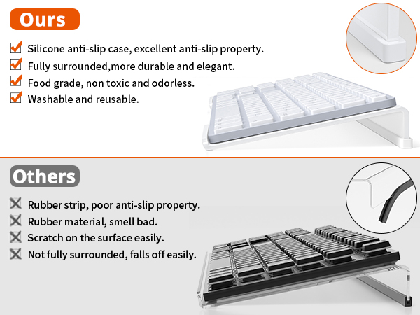 Acrylic Tilted Computer Keyboard Holder