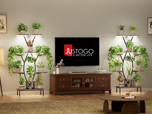 Plant Stand Indoor with Grow Lights for Indoor Plants Multiple