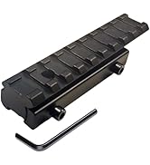Miaozhun 9 Slots Dovetail to Picatinny Adapter Rail Mount, 22/Airgun 11mm Dovetail to 21mm Picati...