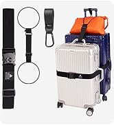 Luggage Straps 3 PCS for Suitcases, Connector Strap with Heavy Duty Lockable Buckle Connect 2 Sui...