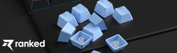 Ranked Rubber Keycaps TPR + ABS shine through pure grip
