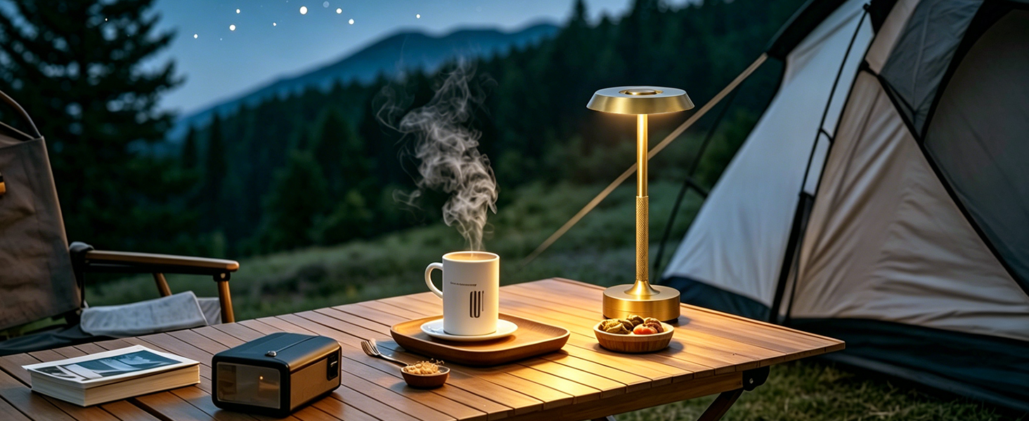 GKKBO Wireless Table Lamp Rechargeable 5000mAh Battery Powered