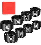 BLACKROBOT 8 Pieces 3/8” Drive Low Profile Oil Filter Socket Set, Metric Size 24mm 27mm 28mm 29mm...