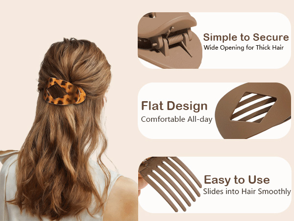 CHANDAT flat hair clips design