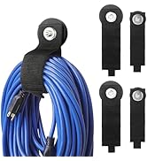Kanemc 4PCS Magnetic Cable Storage Straps Heavy Duty, Extension Cord Holder Magnet Hooks for Hang...