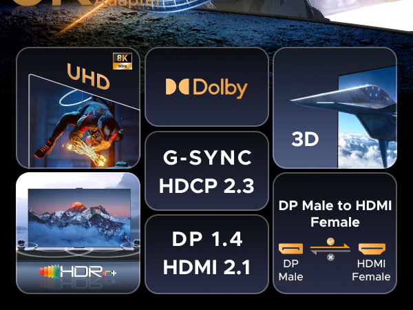 DP 1.4 HDMI 2.1