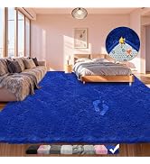 5x7 Area Rugs for Living Room Bedroom, Upgrade Non-Slip Soft Fluffy Shaggy Bedside Rug, Indoor Fl...