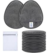 SINLAND Reusable Makeup Remover Pads For Face,Eye,Lips Microfiber Gentle Facial Cleansing Cloths ...