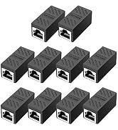 RJ45 Coupler, in Line Coupler Cat7/Cat6/Cat5e Ethernet Cable Extender Adapter Female to Female (1...