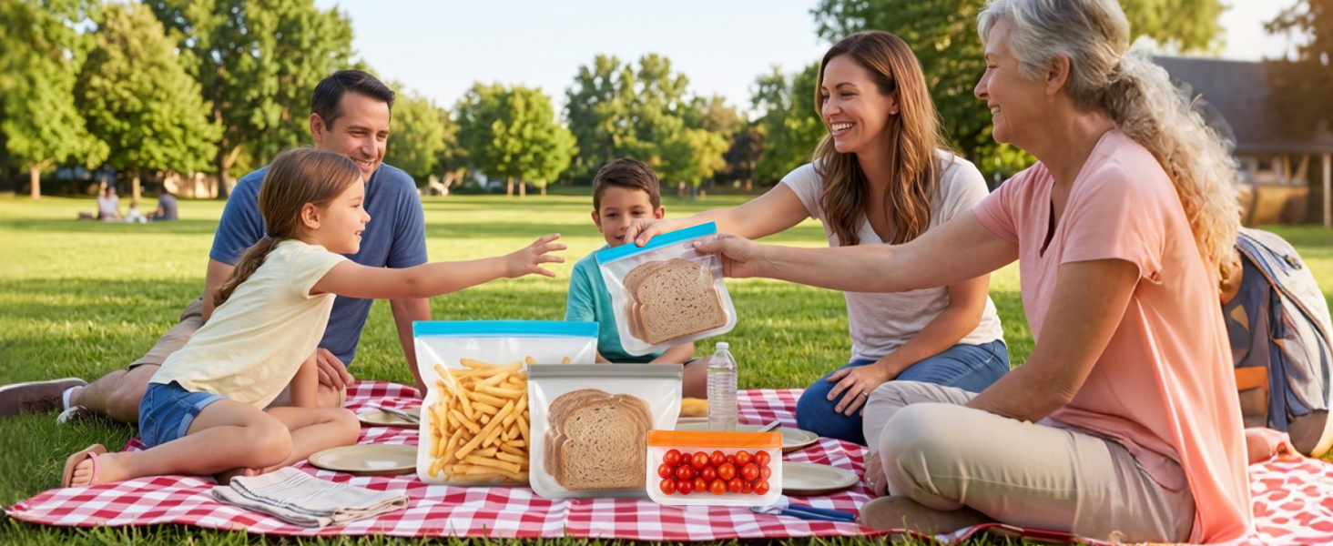 Reusable Sandwich Bags for Go to Picnic