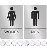 ASSURED SIGNS Restroom Signs, Bathroom Sign For Business - For Men and Women - 9" by 6" - ADA Com...