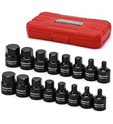 MIXPOWER 3/8-Inch Drive Low Profile Impact Hex Driver Set, 16-Piece, SAE/Metric, Hex, 1/4 Inch - ...