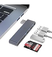 MOGOOD 5-Port USB Hub USB Splitter for Laptop USB 3.0 Dual Slot Flash Memory Card Reader for Came...