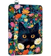 peacoblue RFID Blocking Credit Card Holder for Women - Flower and Cat PU Leather Slim Wallet with...
