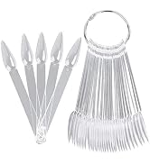 160Pcs Nail Swatch Sticks Stiletto Nail Sample Sticks Clear Nail Color Display Swatches Sticks wi...