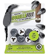 GorillaFelt CB240 Chair Leg Floor Protectors/Felt Glides (Set of 8) Tap On Felt Furniture Pads Gu...