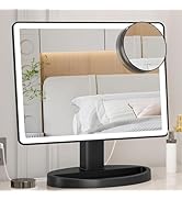 FUNTOUCH Large Lighted Makeup Mirror with Lights, 3 Color Lighting Modes Light Up Mirror with 88 ...