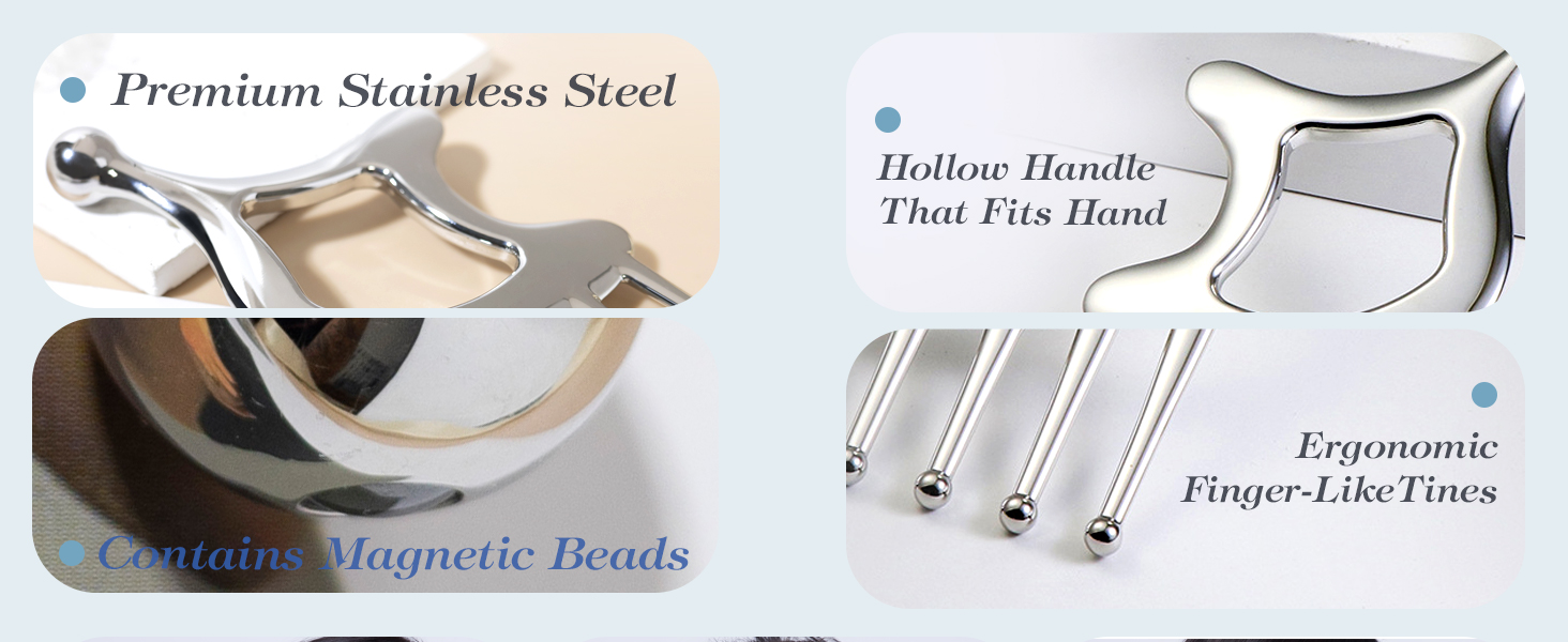 scalp massage tool?head scratcher?stainless steel gua sha?scalp gua sha?scalp scratcher