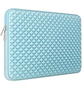 RAINYEAR 14 Inch Laptop Sleeve Diamond Foam Shock Resistant Neoprene Padded Case Fluffy Lining Zi...