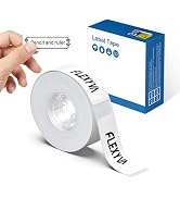 FLEXYVA Genuine P24 Label Maker Tape, 14x40mm Thermal Labels, White | Crisp & Clear Printing, Str...