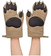 Genuine Fred Bear Hands Oven Mitts – Heat-Resistant Silicone and Cotton Gloves, Fun Gift for Bake...