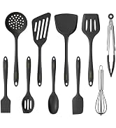 CAROTE Kitchen Utensil Set for Nonstick Cookware, Heat Resistant Silicone Cooking Utensils Set 10...