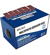 Hook and Loop Sandpaper Rolls, 6 Grits Emery Cloth Rolls 1 Inch x 20 Feet Assorted Sand Paper wit...