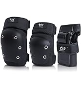 TXJ Sports Adult/Youth Knee Pads Wrist Guards with Elbow Pads Protective Gear Set for Skating Rol...