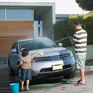 gardening and landscaping, watering plants, garden hose watering, high pressure watering, spraying