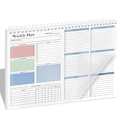 Ymumuda Weekly To Do List Notepad - Daily To Do List Undated 52 - Week Sheets, 8.5x11" Weekly Goa...