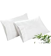 Royale Linens Cooling Pillow Cases King Size Set of 2-100% Rayon Derived from Bamboo Cooling Pill...