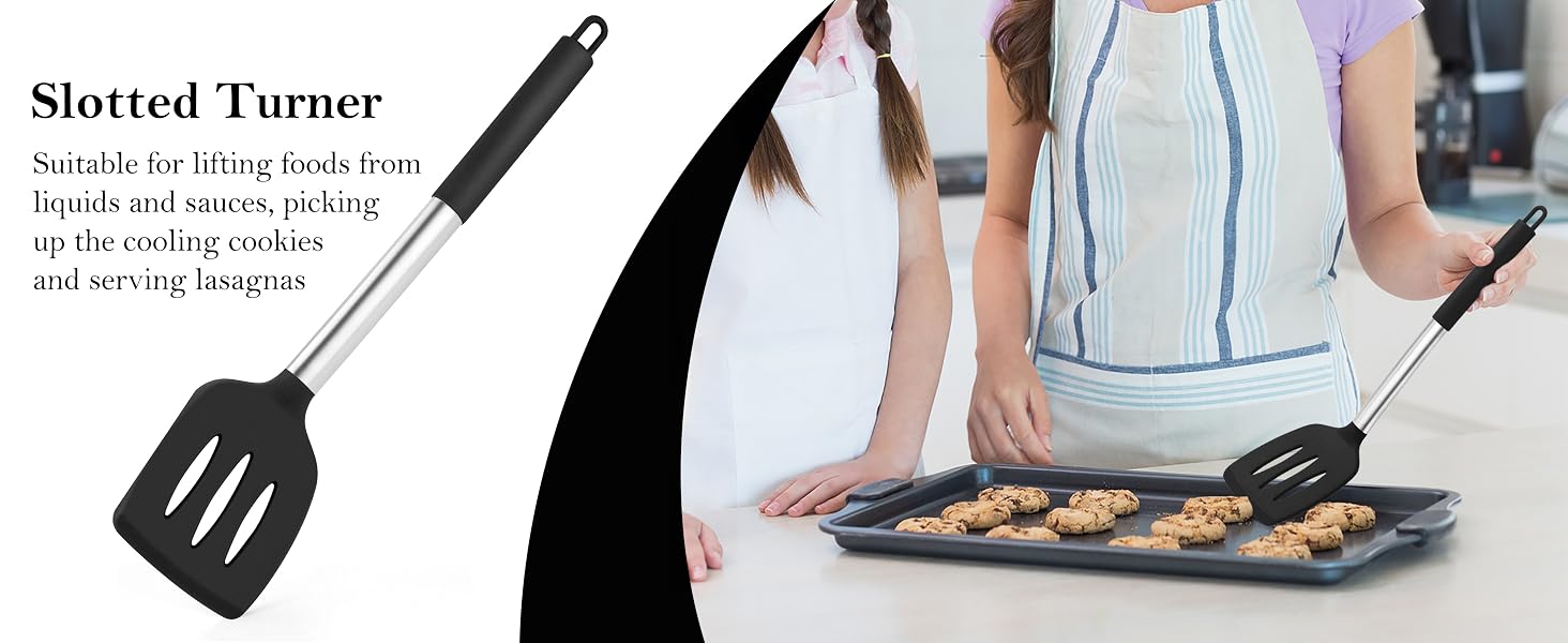 Black Cooking Utensil Set of 4