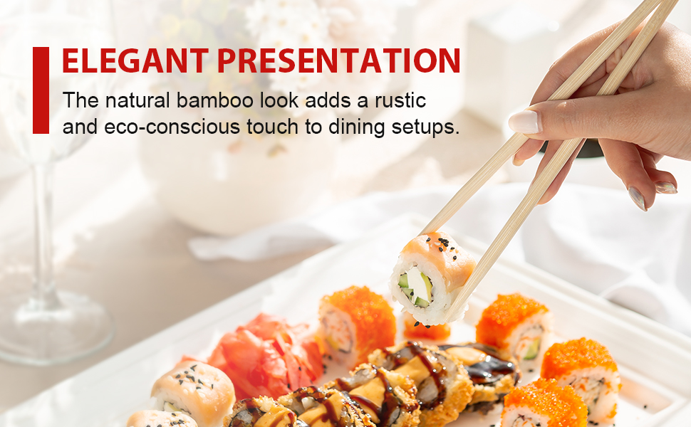 Soeos Premium Disposable Bamboo Chopsticks (Approx. 100 sets)