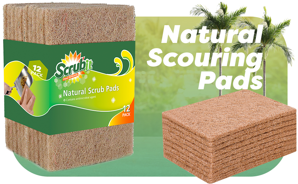 natural scouring pads
