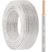 THHN Wire 10 Gauge 100 FT OFC Electrical Wire, 10 AWG Solid Copper Wire Rated up to 600V Building...
