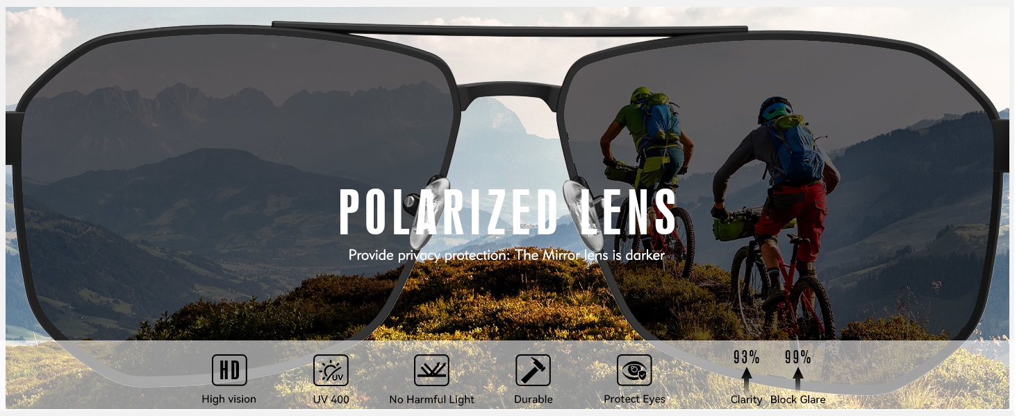 square aviator polygon polarized sunglasses for men driving outdoor fishing uv 400 protection