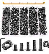 weideer 260PCS M5 T-Nuts Screws Assortment Kit,Compatible with Rail Mount,Replacement for M-Lok N...