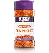 Orange Sprinkles 3 oz Bottle | Jimmies Sprinkles for Cake Decorating | Dessert Topping for Baking...