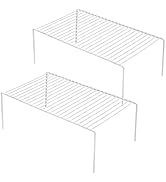 iPEGTOP Set of 2 Large (15.7 x 9.4 Inch) Kitchen Cabinet Organizer Shelf, Wire Freezer Storage Sh...