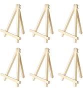 Kinlink 9 Inch Tall Wood Easels for Display Set of 6, Display Easel Tabletop, Painting Easel Stan...