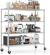 Homdox Heavy Duty Metal Shelves for Storage, 4 Tier Storage Racks and Shelving, Commercial Adjust...